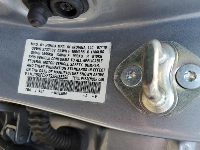 2018 Honda Civic Ex VIN: 19XFC2F79JE035596 Lot: 55018894