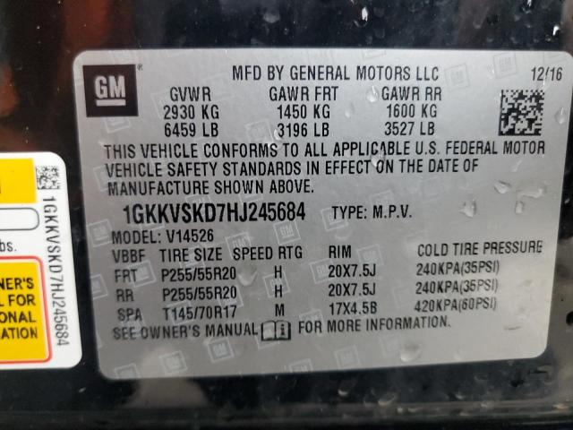 2017 GMC Acadia Limited Slt-2 VIN: 1GKKVSKD7HJ245684 Lot: 55318144