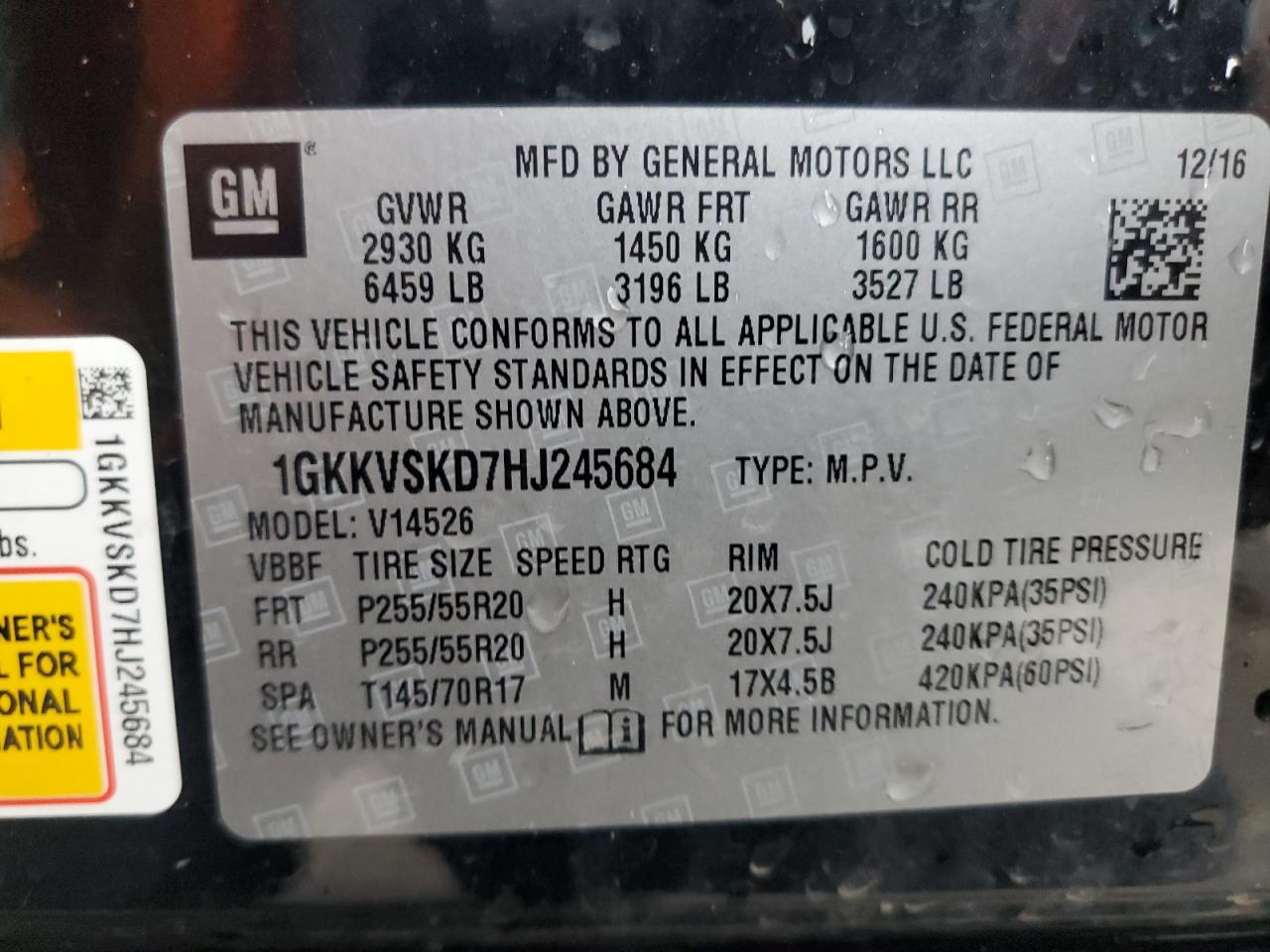 1GKKVSKD7HJ245684 2017 GMC Acadia Limited Slt-2