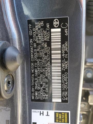 2019 Toyota Prius VIN: JTDKARFU8K3073252 Lot: 54811974