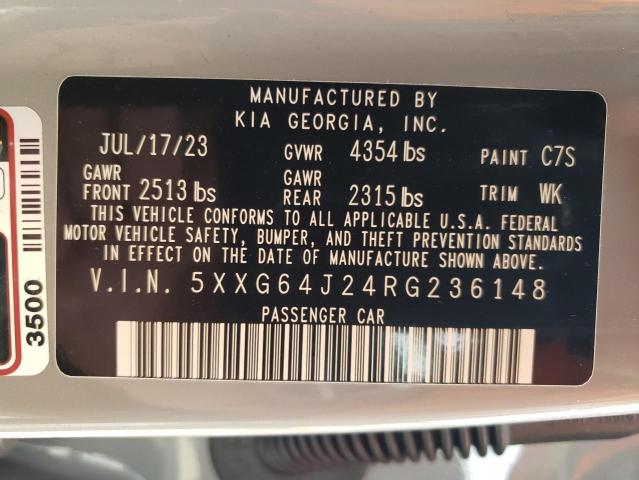 2024 Kia K5 Gt Line VIN: 5XXG64J24RG236148 Lot: 53858584