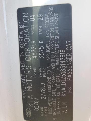 2008 Kia Amanti VIN: KNALD125185143616 Lot: 55608814