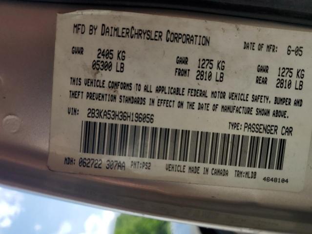 2006 Dodge Charger R/T VIN: 2B3KA53H36H196056 Lot: 56405584