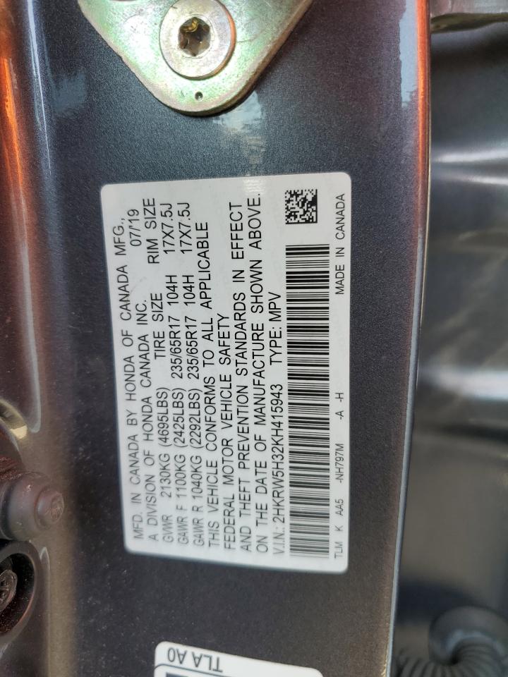 2HKRW5H32KH415943 2019 Honda Cr-V Lx