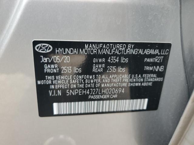 2020 Hyundai Sonata Limited VIN: 5NPEH4J27LH020694 Lot: 54029084