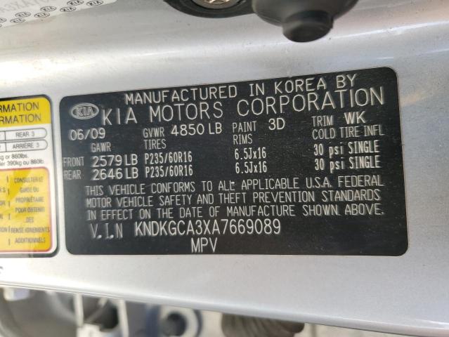 2010 Kia Sportage Lx VIN: KNDKGCA3XA7669089 Lot: 56603364