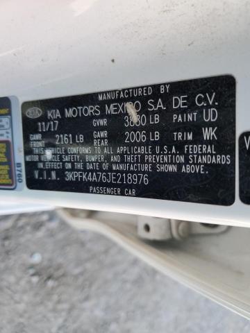 2018 Kia Forte Lx VIN: 3KPFK4A76JE218976 Lot: 55125884