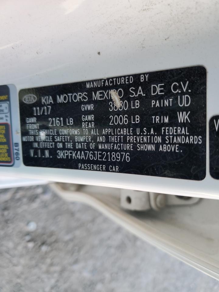 3KPFK4A76JE218976 2018 Kia Forte Lx