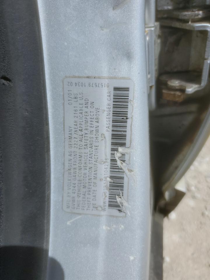 WVWPD63B11P104296 2001 Volkswagen Passat Gls