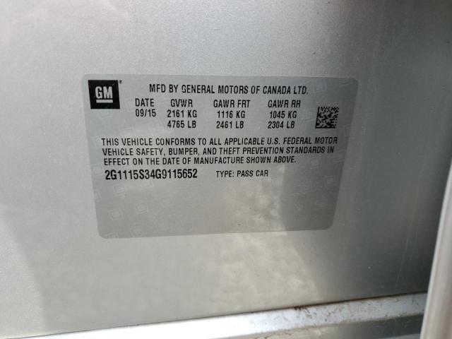 2016 Chevrolet Impala Lt VIN: 2G1115S34G9115652 Lot: 53503234