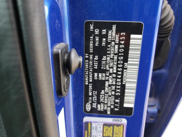 2013 Kia Optima Sx VIN: 5XXGR4A66DG109453 Lot: 55551354