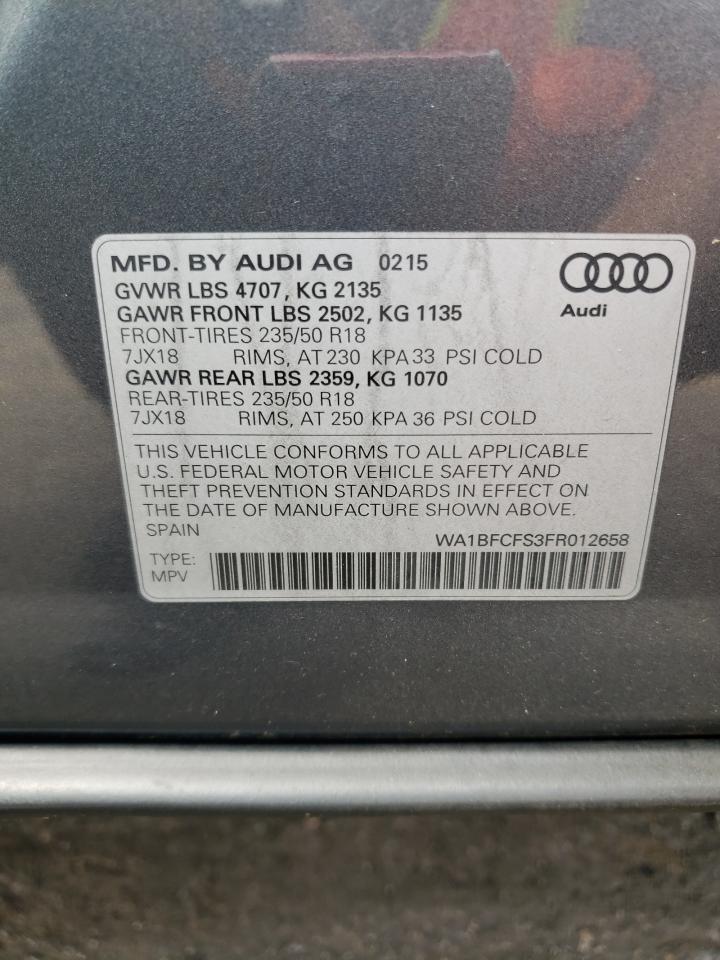 WA1BFCFS3FR012658 2015 Audi Q3 Premium Plus