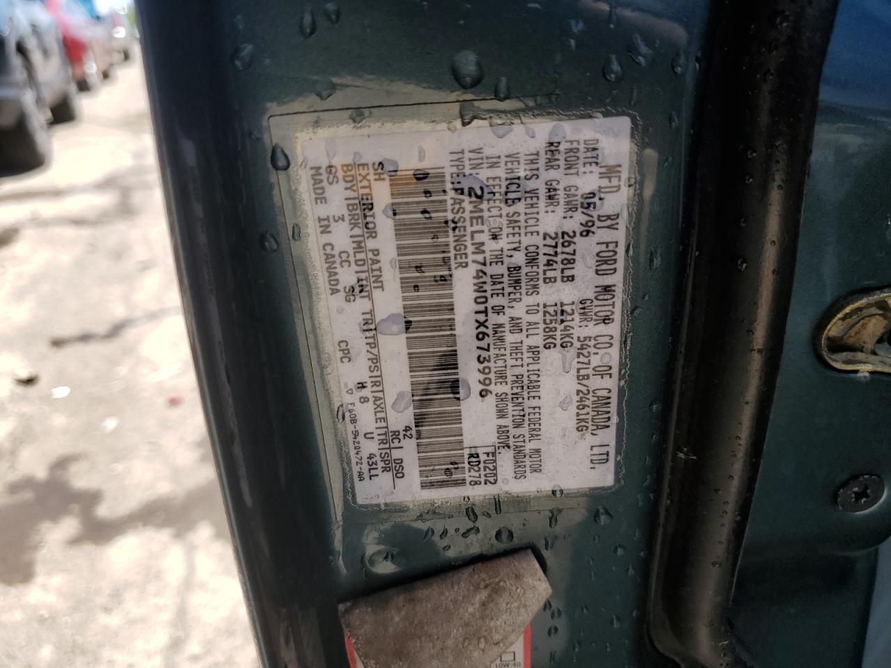 2MELM74W0TX673996 1996 Mercury Grand Marquis Gs