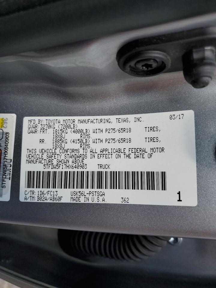 5TFDW5F17HX640903 2017 Toyota Tundra Crewmax Sr5