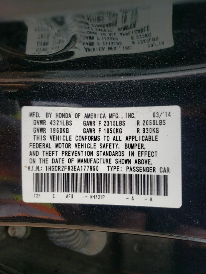 1HGCR2F83EA177950 2014 Honda Accord Exl