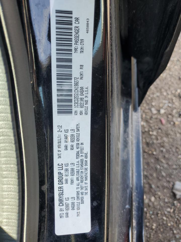 1C3CDZEG1CN198272 2012 Dodge Avenger Sxt