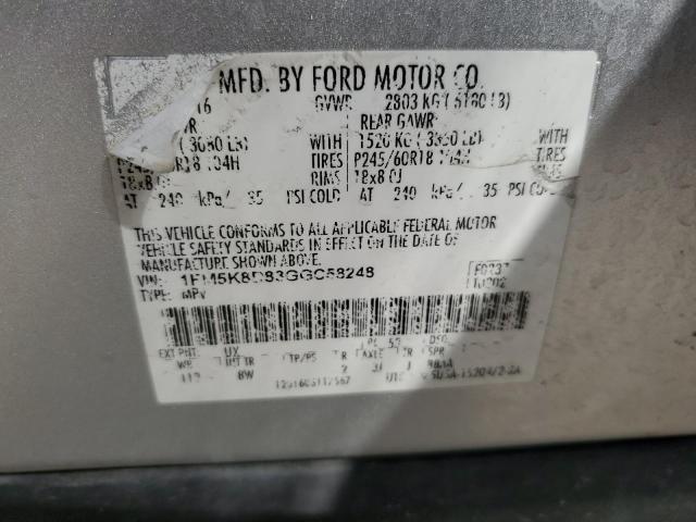 2016 Ford Explorer Xlt VIN: 1FM5K8D83GGC58248 Lot: 56223704