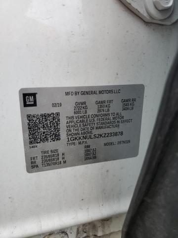 2019 GMC Acadia Slt-1 VIN: 1GKKNULS2KZ233878 Lot: 54009764