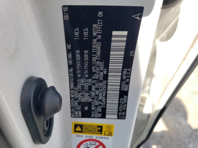 2016 TOYOTA HIGHLANDER - 5TDJKRFH4GS299760