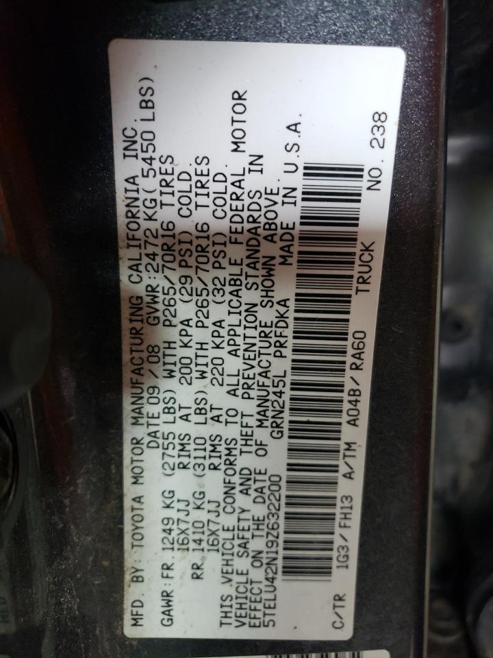 5TELU42N19Z632200 2009 Toyota Tacoma Double Cab