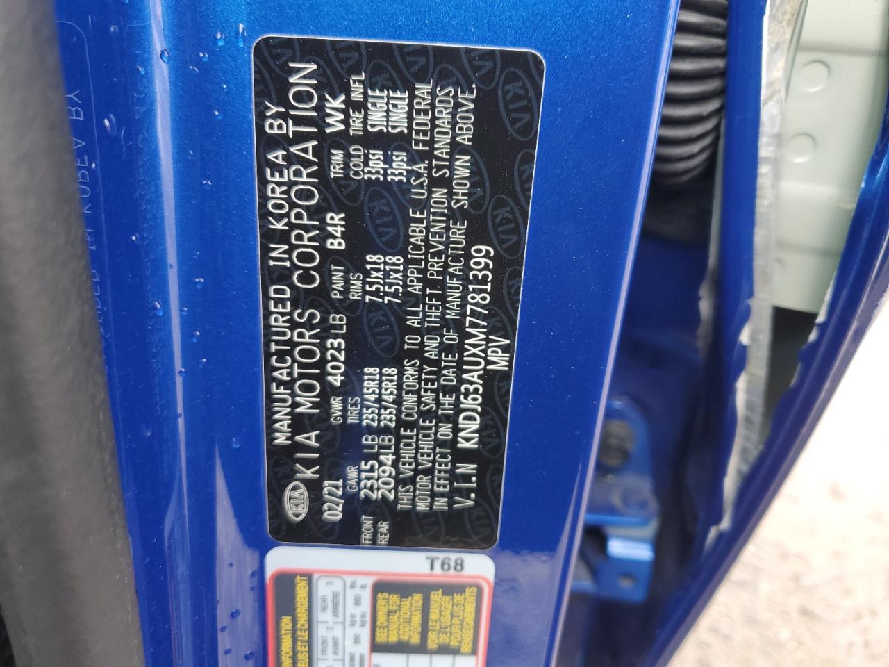 KNDJ63AUXM7781399 2021 Kia Soul Gt Line