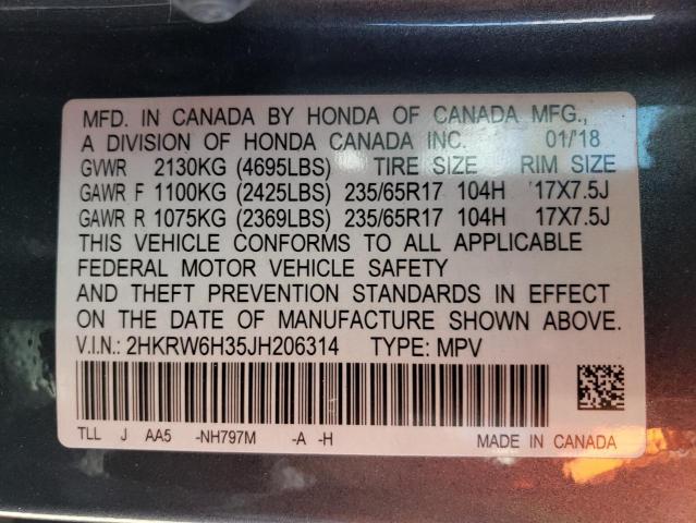 2HKRW6H35JH206314 2018 Honda Cr-V Lx