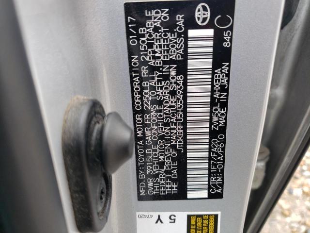 2017 Toyota Prius VIN: JTDKBRFU5H3549348 Lot: 52939704