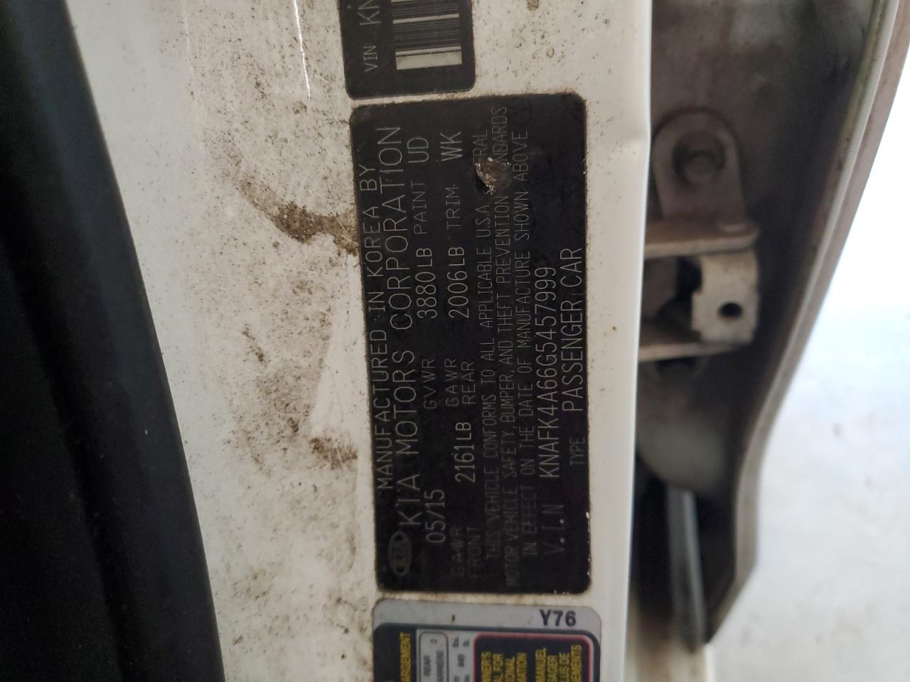 KNAFK4A66G5457999 2016 Kia Forte Lx