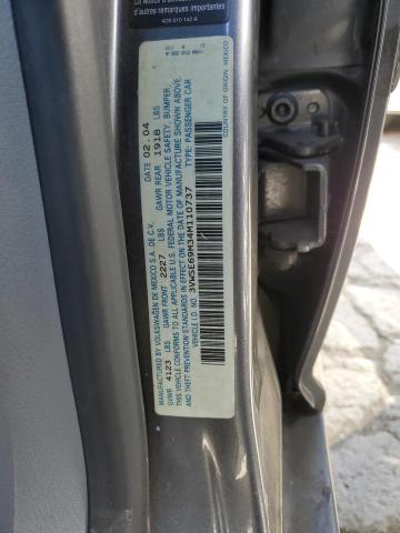 2004 Volkswagen Jetta Gls VIN: 3VWSE69M34M110737 Lot: 53842894