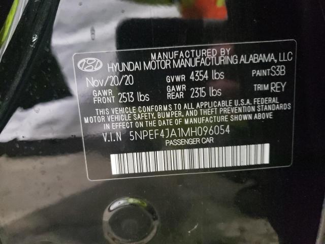 2021 Hyundai Sonata Sel VIN: 5NPEF4JA1MH096054 Lot: 54123704