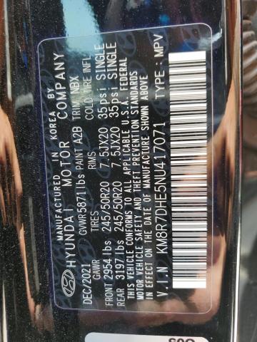 2022 Hyundai Palisade Calligraphy VIN: KM8R7DHE5NU417071 Lot: 53885204