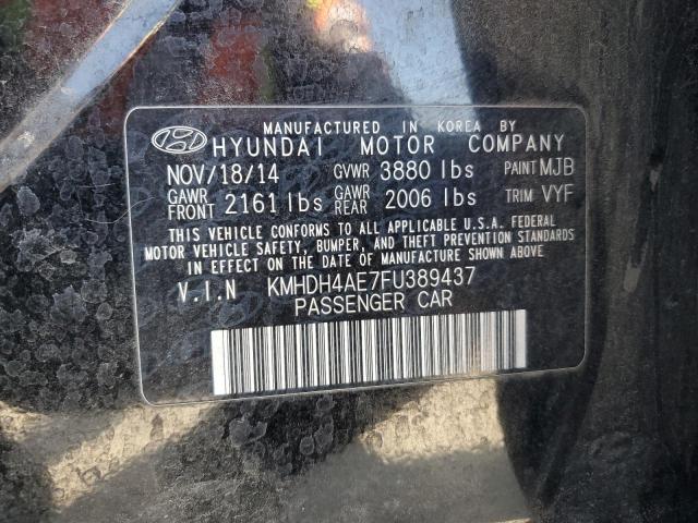 2015 Hyundai Elantra Se VIN: KMHDH4AE7FU389437 Lot: 54628734