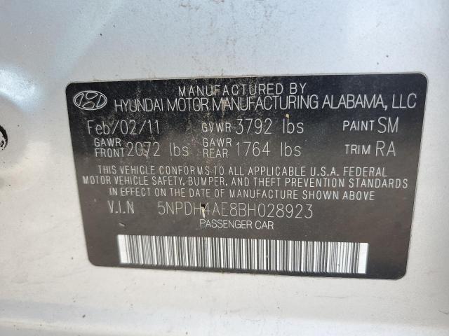 2011 Hyundai Elantra Gls VIN: 5NPDH4AE8BH028923 Lot: 53939684