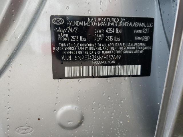 2021 Hyundai Sonata Sel Plus VIN: 5NPEJ4J26MH132649 Lot: 56629264