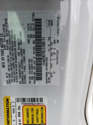 2020 Ford Mustang Gt VIN: 1FA6P8CF8L5108111 Lot: 54072464