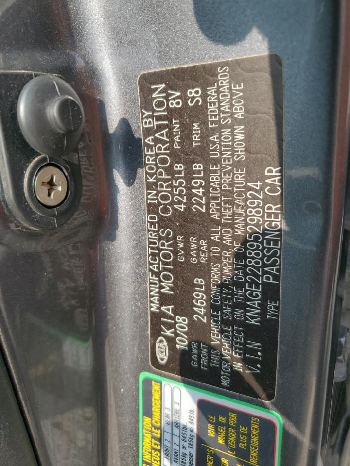 KNAGE228895298924 2009 Kia Optima Lx