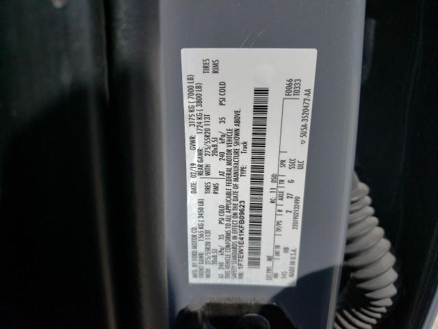 2019 Ford F150 Supercrew VIN: 1FTEW1E41KFB09623 Lot: 55453874