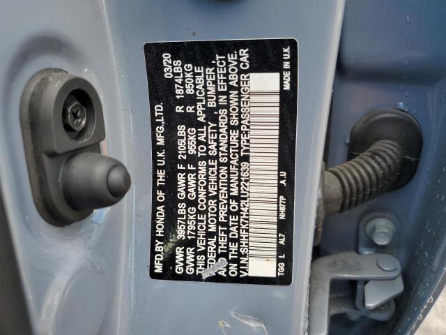 2020 Honda Civic Sport VIN: SHHFK7H42LU221639 Lot: 55998814
