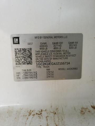 2018 Chevrolet Silverado K2500 Heavy Duty VIN: 1GC2KUEG4JZ155714 Lot: 53162894