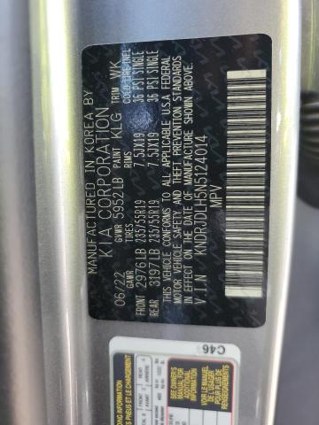 2022 Kia Sorento Sx VIN: KNDRJDLH5N5124014 Lot: 55953654