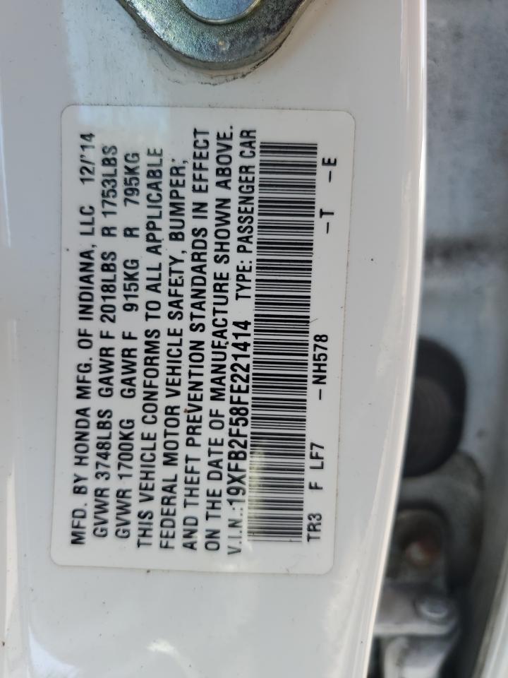 19XFB2F58FE221414 2015 Honda Civic Lx