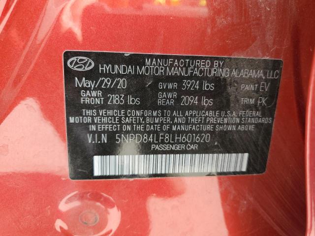 2020 Hyundai Elantra Sel VIN: 5NPD84LF8LH601620 Lot: 55957664