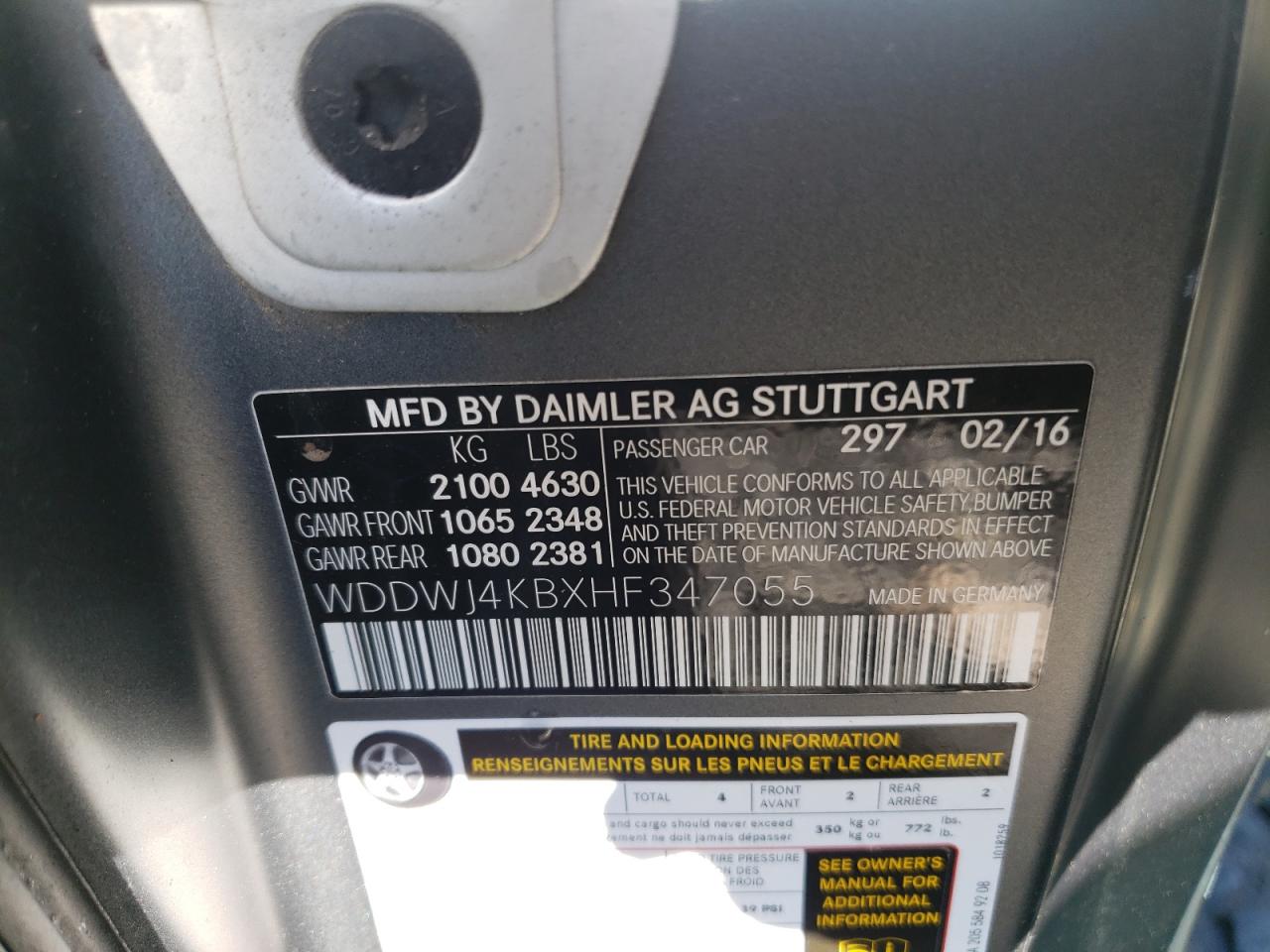 WDDWJ4KBXHF347055 2017 Mercedes-Benz C 300 4Matic