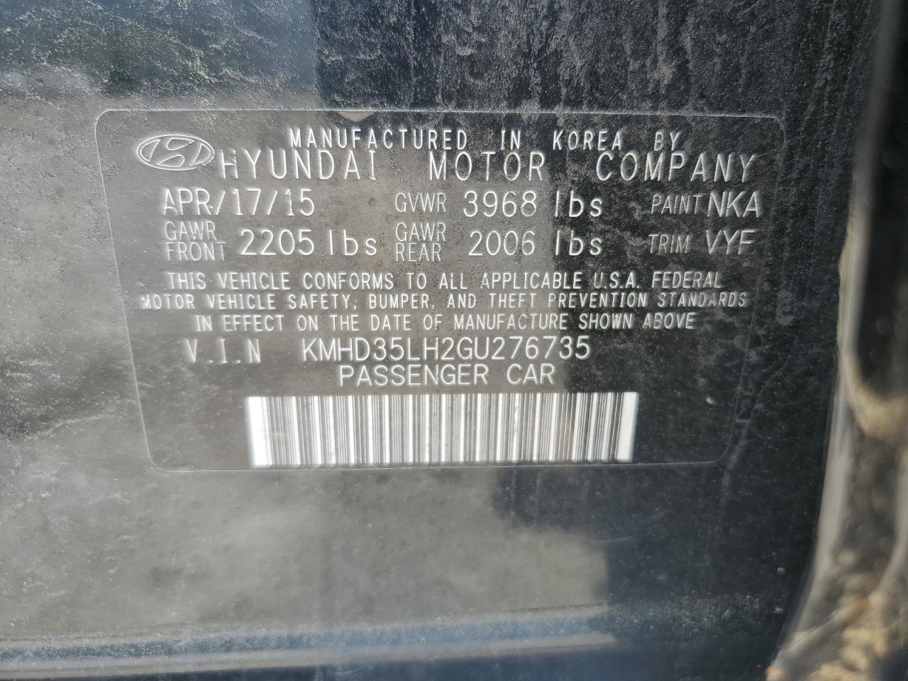 KMHD35LH2GU276735 2016 Hyundai Elantra Gt