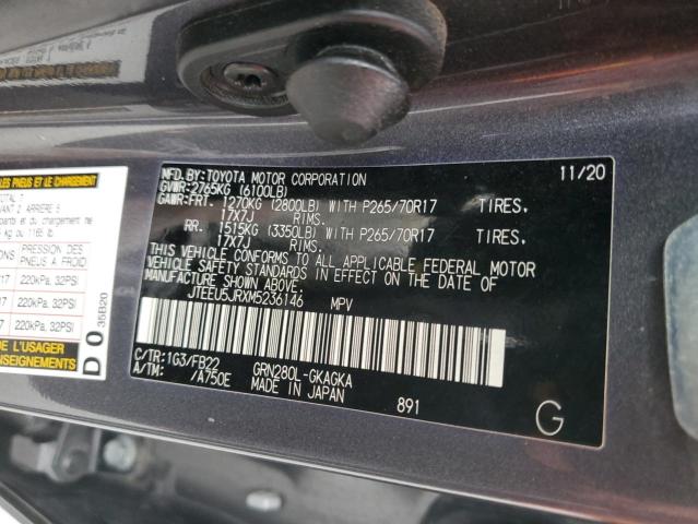 2021 Toyota 4Runner Sr5 VIN: JTEEU5JRXM5236146 Lot: 55172874