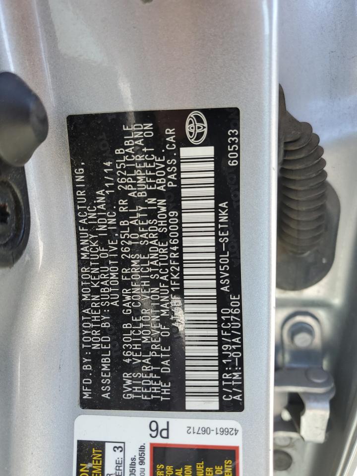 4T4BF1FK2FR460009 2015 Toyota Camry Le