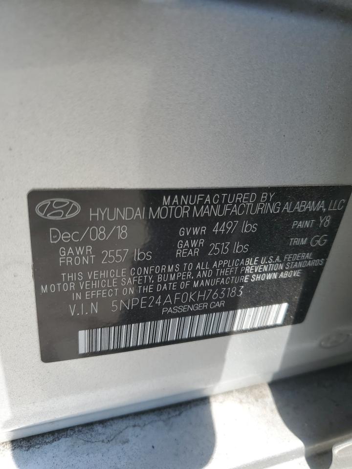 5NPE24AF0KH763183 2019 Hyundai Sonata Se