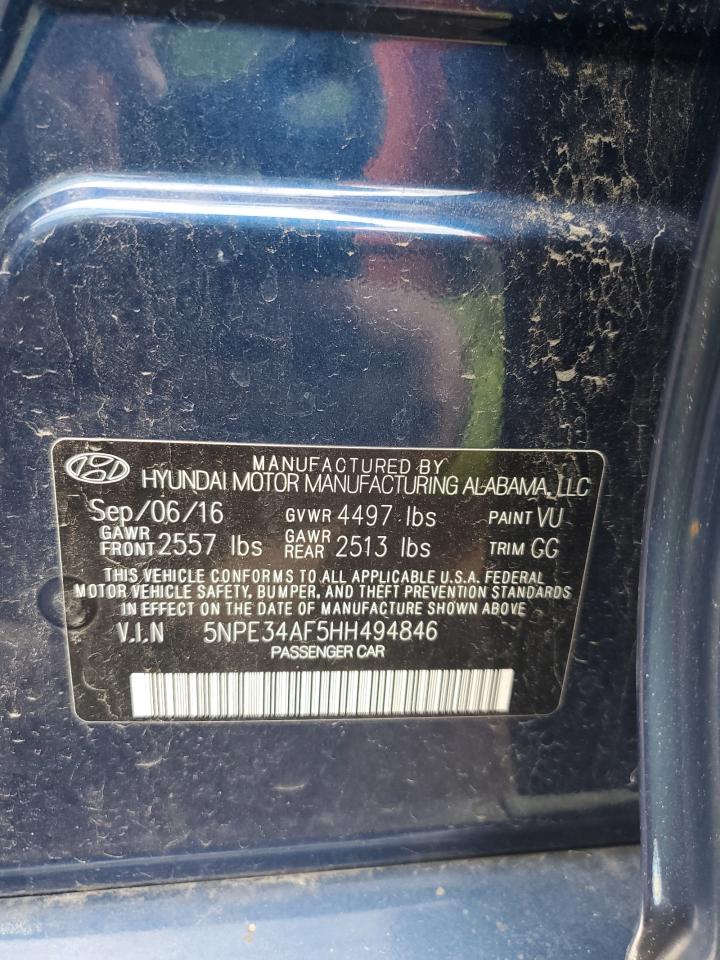 5NPE34AF5HH494846 2017 Hyundai Sonata Sport