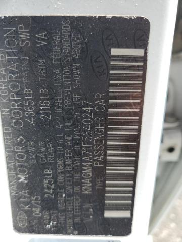 2015 Kia Optima Lx VIN: KNAGM4A71F5640247 Lot: 54826374