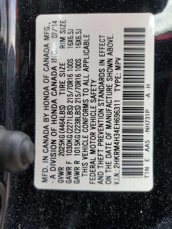 2HKRM4H34EH696311 2014 Honda Cr-V Lx